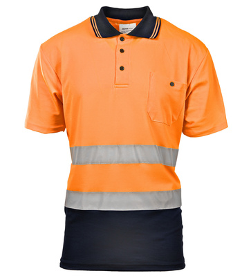 Koszulka polo BRIXTON FLASH ostrzegawcza pomarańcz