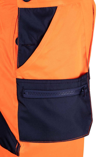 Spodnie robocze ogrodniczki Brixton odblaskowe 