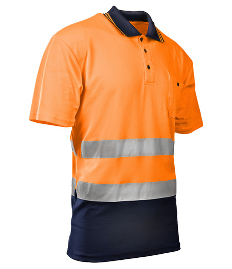 Koszulka polo BRIXTON FLASH ostrzegawcza pomarańcz