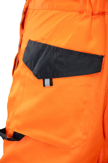 Spodnie robocze ogrodniczki BRIXTON FLASH wstawka granat