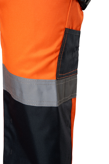 Spodnie robocze ogrodniczki BRIXTON FLASH wstawka granat