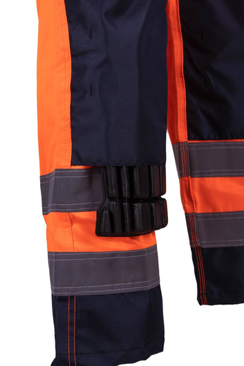 Spodnie robocze ogrodniczki Brixton odblaskowe 