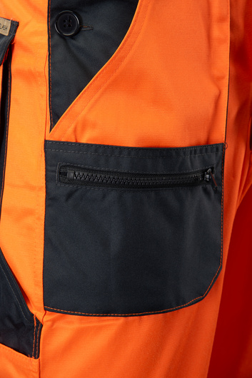 Spodnie robocze ogrodniczki BRIXTON FLASH wstawka granat