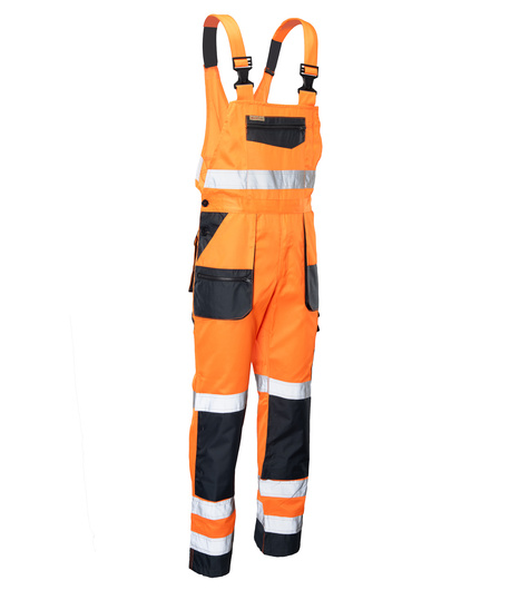 Spodnie robocze ogrodniczki BRIXTON FLASH wstawka granat