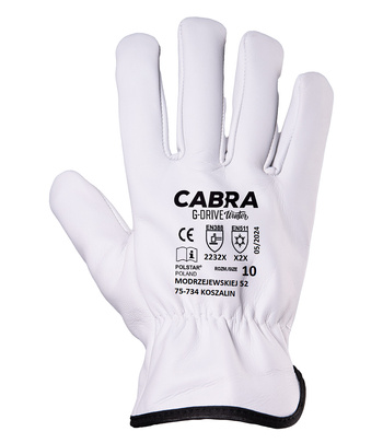 Rękawice robocze ocieplane skórzane CABRA DRIVE