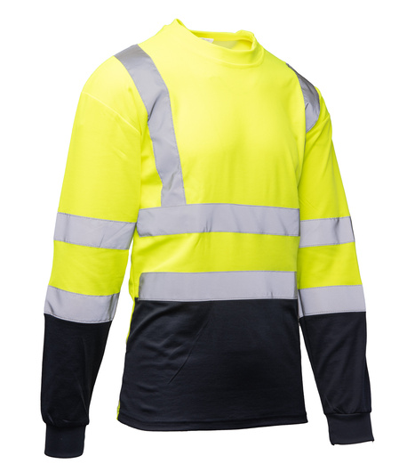 Koszulka ostrzegawcza BRIXTON FLASH na długi rękaw żółty/granat