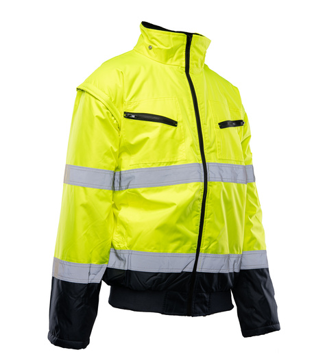Kurtka ostrzegawcza odblaskowa bomber 2 w 1 BENEFIT HI VI