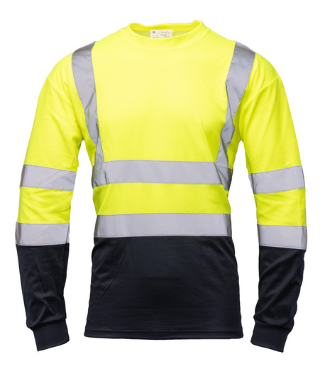 Koszulka ostrzegawcza BRIXTON FLASH na długi rękaw żółty/granat