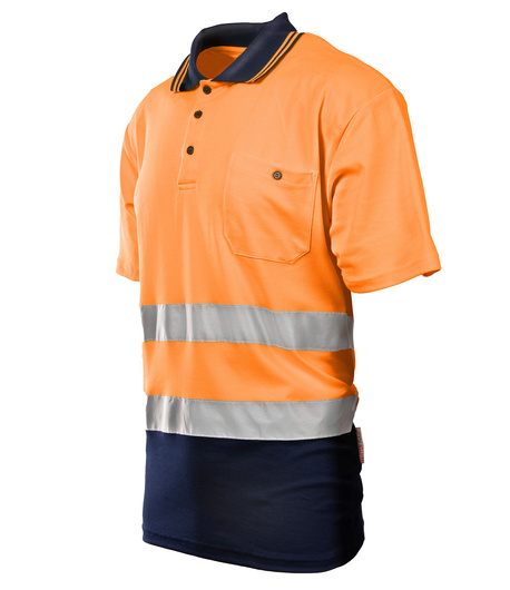 Koszulka polo BRIXTON FLASH ostrzegawcza pomarańcz