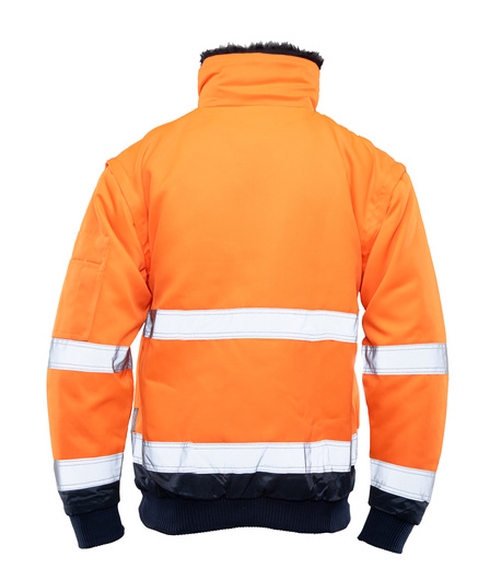 Kurtka ostrzegawcza odblaskowa bomber 3 w 1 BENEFIT HI VI