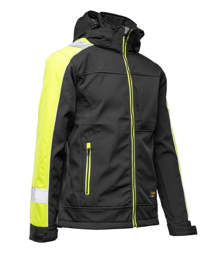 Kurtka softshell odblaskowa SEVEN KINGS RIVAL czarny/żółć