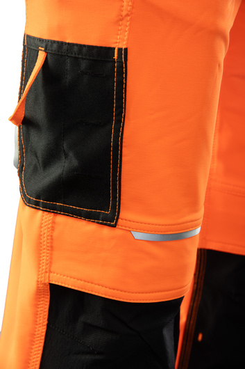 SPODNIE ROBOCZE OGRODNICZKI OSTRZEGAWCZE FLASH