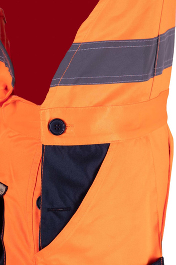 Spodnie robocze ogrodniczki Brixton odblaskowe 