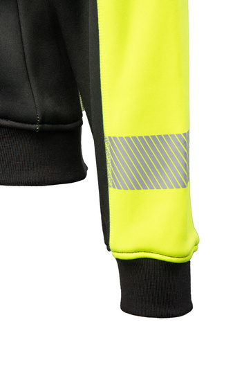 Bluza bez kaptura RIVAL odblaskowa czarny/żółty