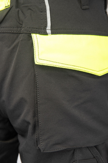 Spodnie robocze SEVEN KINGS RIVAL softshell czarny/żółty