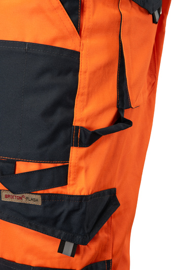 Spodnie robocze ogrodniczki BRIXTON FLASH wstawka granat