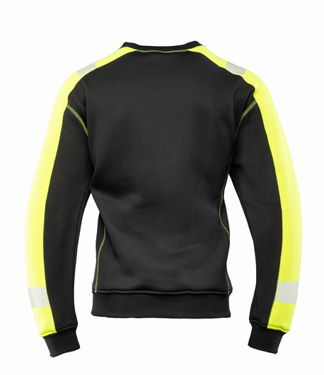 Bluza bez kaptura RIVAL odblaskowa czarny/żółty
