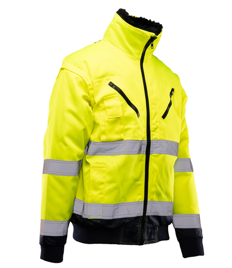 Kurtka ostrzegawcza odblaskowa bomber 3 w 1 BENEFIT HI VI