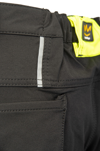 Spodnie robocze SEVEN KINGS RIVAL softshell czarny/żółty