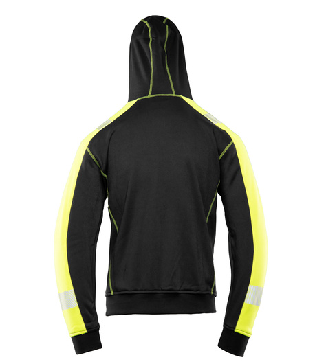 Bluza czarna z kapturem odblaskowa Rival