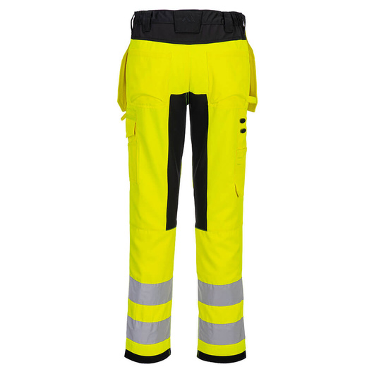 CD889 - Spodnie ostrzegawcze WX2 Eco z kaburami Żółty/Czarny