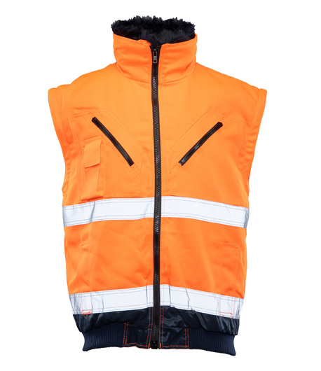 Kurtka ostrzegawcza odblaskowa bomber 3 w 1 BENEFIT HI VI