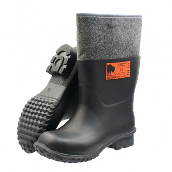 Buty gumowo-filcowe BIZON z prawdziwej gumy