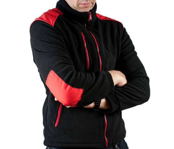 Polar bluza z wzmocnieniami czarno-czerwona FLRA 340