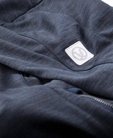 Bluza z kapturem ARDON®3DBreathe melange - granatowy