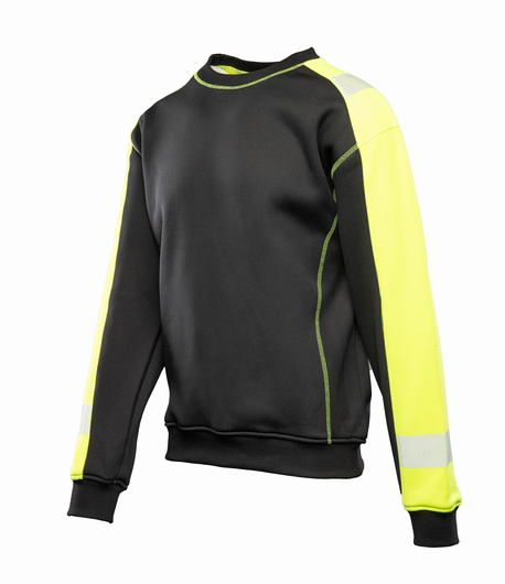 Bluza bez kaptura RIVAL odblaskowa czarny/żółty