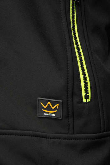Kurtka softshell odblaskowa SEVEN KINGS RIVAL czarny/żółć