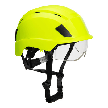 PS80 - Kask ze zintegrowaną wizjerką Żółty