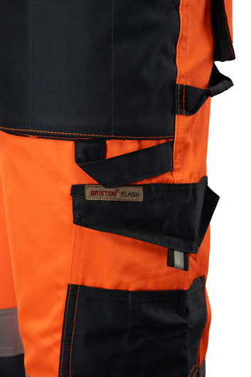 Spodnie robocze ogrodniczki BRIXTON FLASH wstawka granat