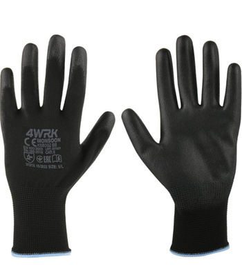 RĘKAWICE ROBOCZE CZARNE POWLEKNAE PU  MONSOON