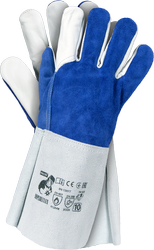 Rękawice spawalnicze skórzane robocze RSPLBLULUX