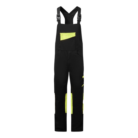 CD850 - Ogrodniczki WX2 Eco Stretch Czarny/Żółty