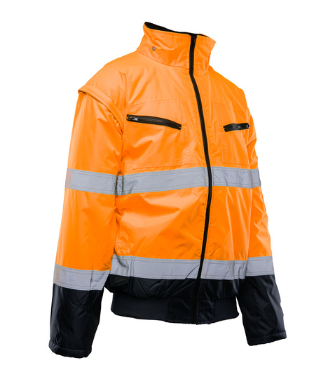 Kurtka ostrzegawcza odblaskowa bomber 2 w 1 BENEFIT HI VI