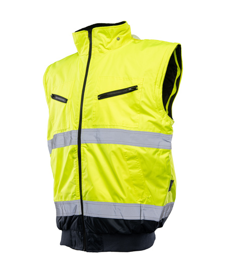 Kurtka ostrzegawcza odblaskowa bomber 2 w 1 BENEFIT HI VI