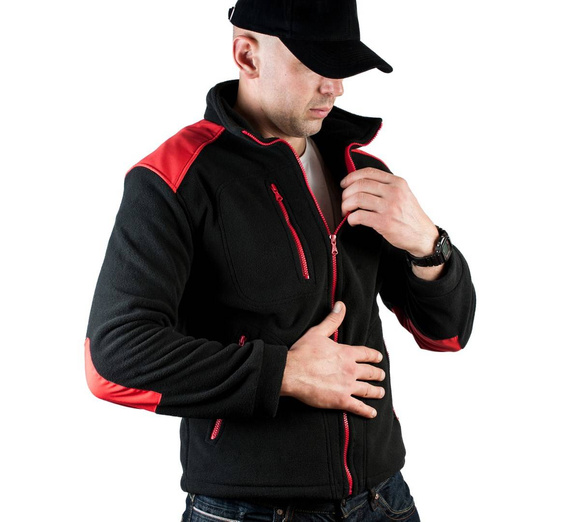 Polar bluza z wzmocnieniami czarno-czerwona FLRA 340