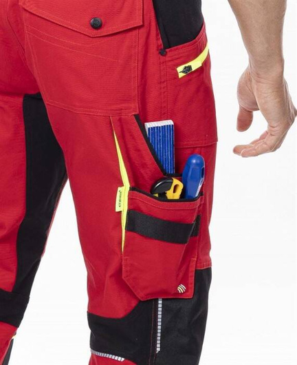 Spodnie ogrodniczki Ardon 4Xstretch - czerwony