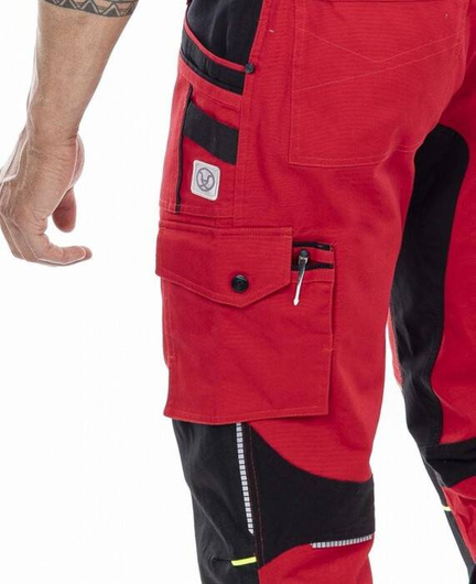 Spodnie ogrodniczki Ardon 4Xstretch - czerwony