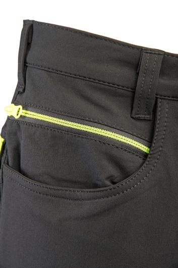 Spodnie robocze SEVEN KINGS RIVAL softshell czarny/żółty