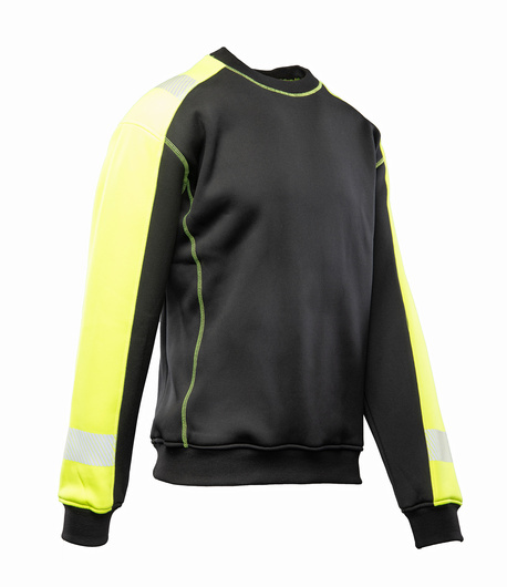 Bluza bez kaptura RIVAL odblaskowa czarny/żółty
