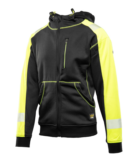 Bluza czarna z kapturem odblaskowa Rival