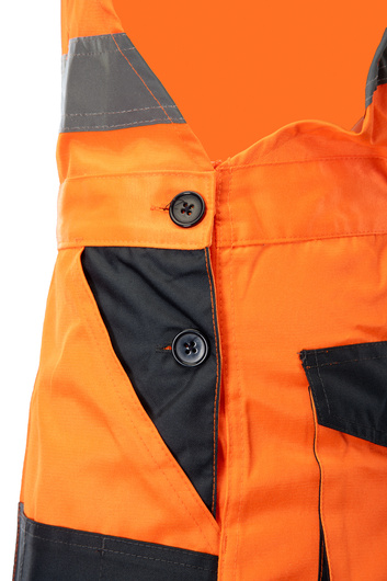 Spodnie robocze ogrodniczki BRIXTON FLASH wstawka granat