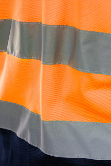 Koszulka polo BRIXTON FLASH ostrzegawcza pomarańcz