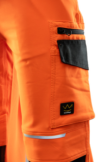 SPODNIE ROBOCZE OGRODNICZKI OSTRZEGAWCZE FLASH