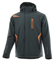 Grafitowy + Pomarańczowy odblaskowy