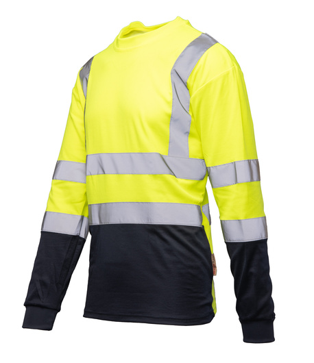 Koszulka ostrzegawcza BRIXTON FLASH na długi rękaw żółty/granat