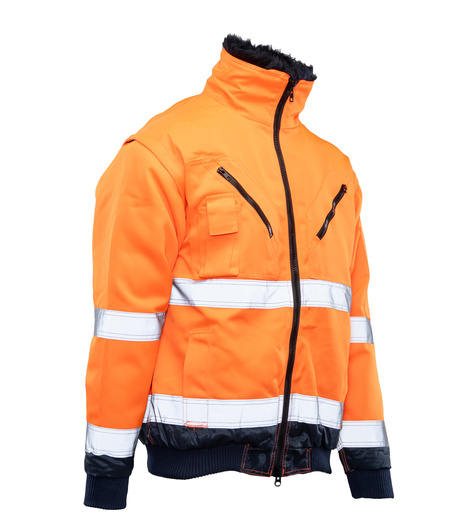 Kurtka ostrzegawcza odblaskowa bomber 3 w 1 BENEFIT HI VI